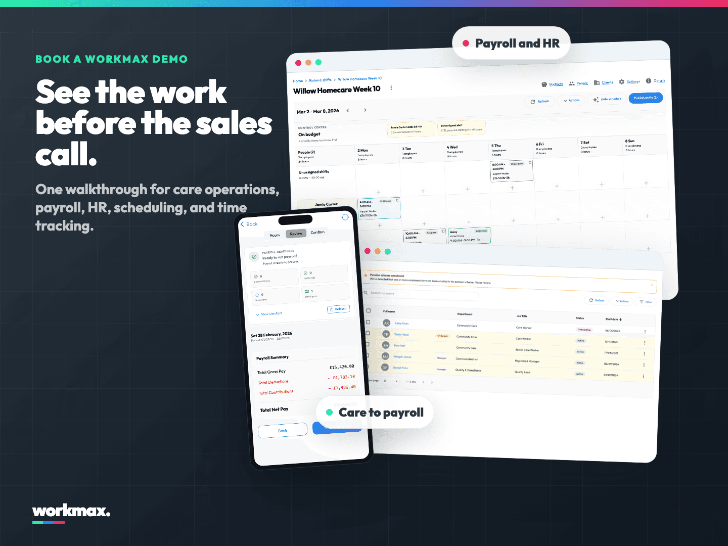 Book a Workmax demo built around your team.