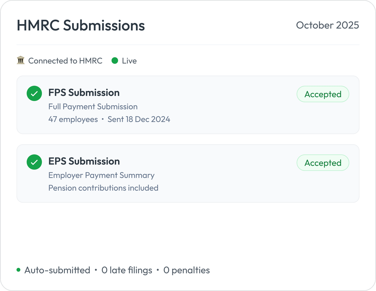 Workmax HMRC RTI submissions compliance interface