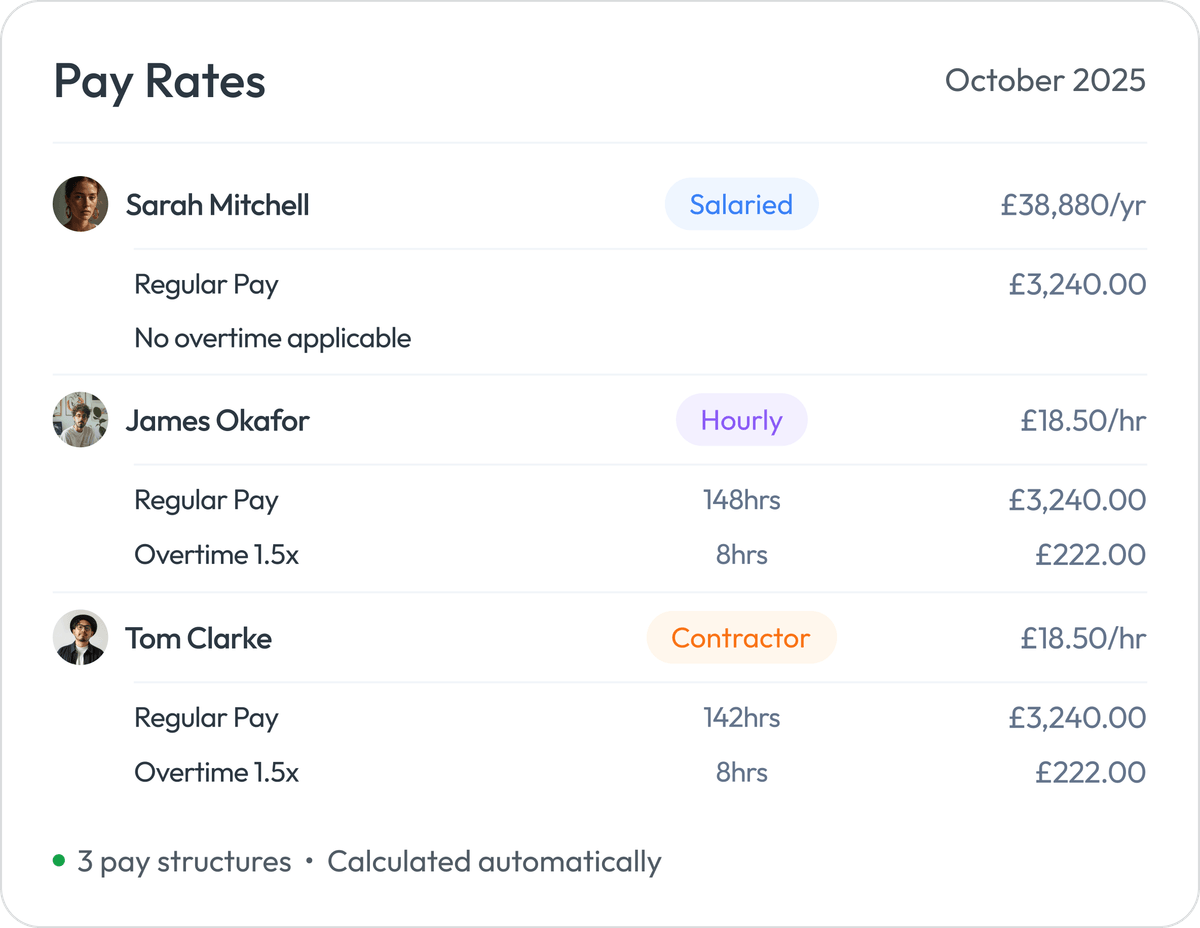 Workmax Multiple pay rates management