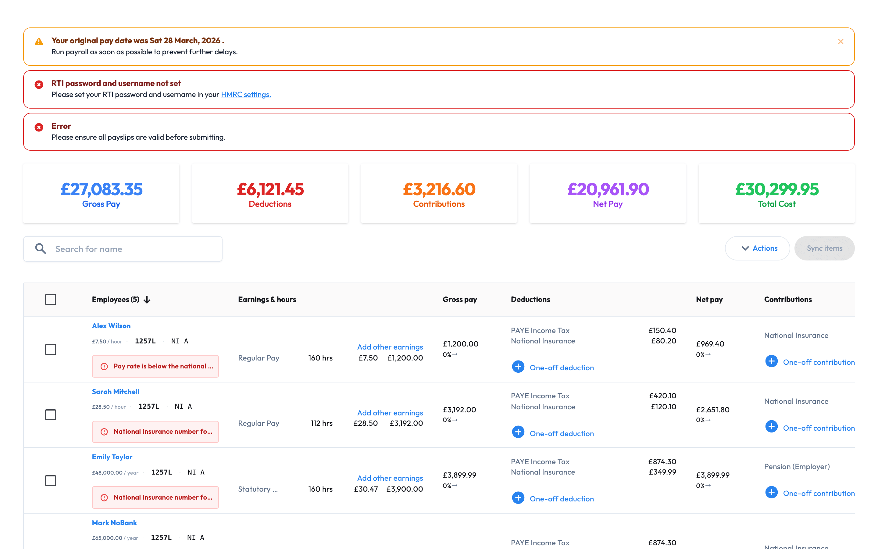 Workmax payroll-readiness view for approved domiciliary care work
