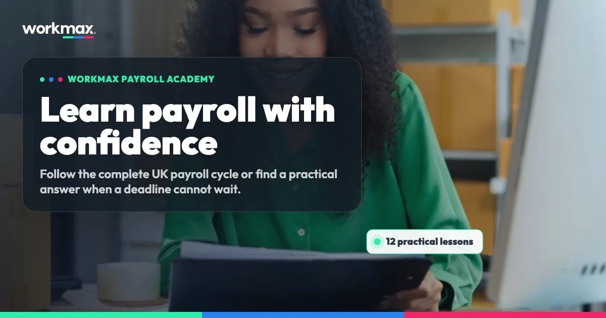 Small-business owner reviewing payroll records