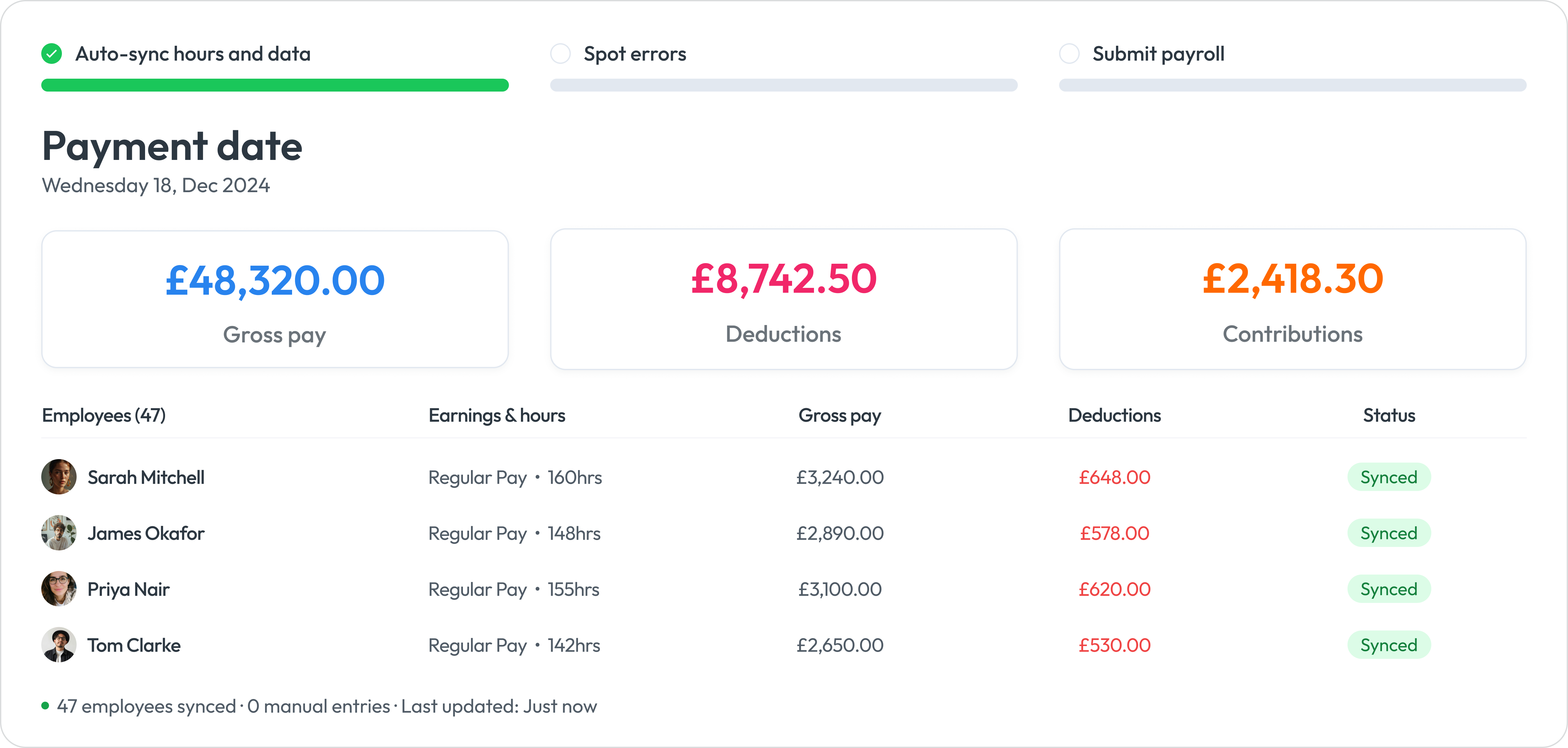 Workmax Payroll software - Auto-syncing hours and data